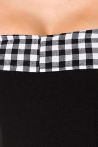 schulterfreies Swing-Kleid – Bild 4